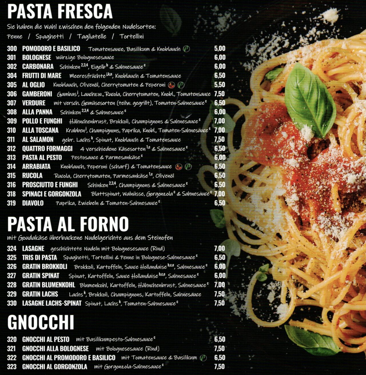 Speisekarte - Pizzeria La Toscana